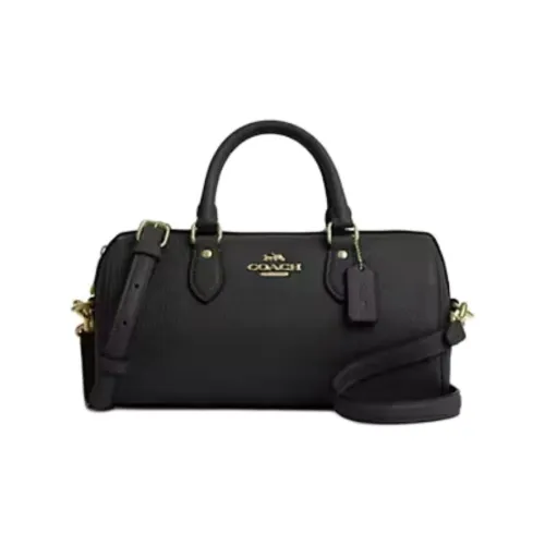 COACH Rowan Pebble Leather Crossbody Bag Shoulder Bag Women's Black