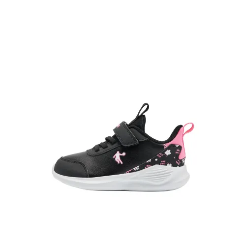 QIAODAN Slip-resistant Abrasion-resistant Low Top Детская беговая обувь Черный Розовый Для детей 3-7 лет