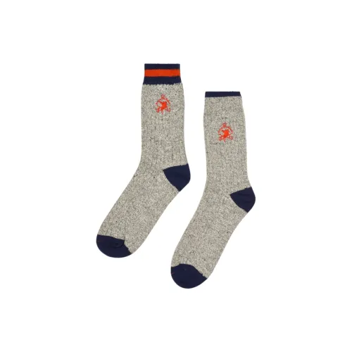 PALACE Beams Plus Collaboration 2 Pack Gray Men's Mid Shin Socks