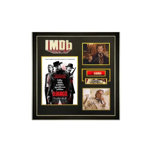 Three For Rescued Django Леонардо ДиКаприо Кристоф Вальц Подписанная ФОТО Включает Сертификат SA В рамке