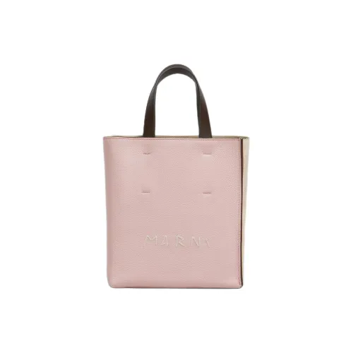MARNI Museo Soft Телячья кожа Тоут Сумка Сумка для покупок Сумка через плечо Сумка Мини Женская Розовая