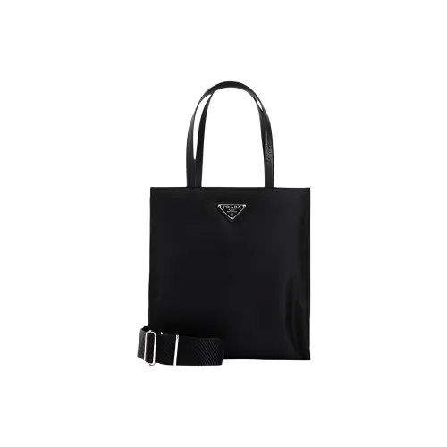 PRADA Нейлон Сумка-тоут Одно плечо Женская Черная