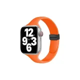 Маленький круглый кулон, силиконовый, складной, магнитный, оранжевый