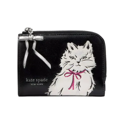 Kate Spade Кожа Кошелек Маленький Женский Черный
