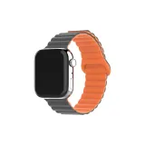 Apple Silicone Magnetic Loop Clasp, Gray & Orange  
Яблоко Силикон Магнитный Петля Застежка, Серый и Оранжевый
