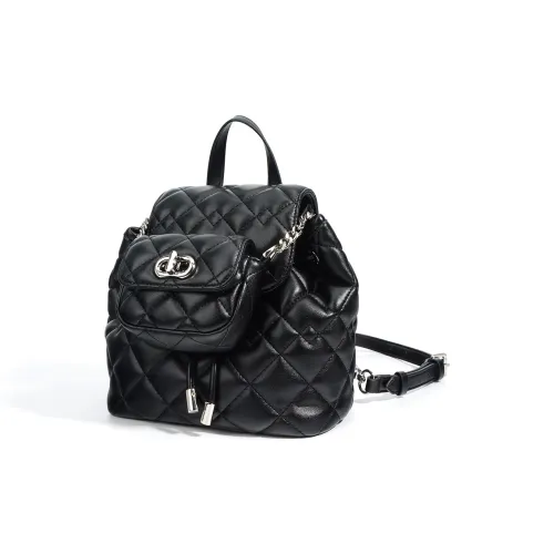 NIUMJ Коровья кожа Портативный Одно плечо Рюкзак Обычный Женский Черный Серебристый Кофейный Вермильон