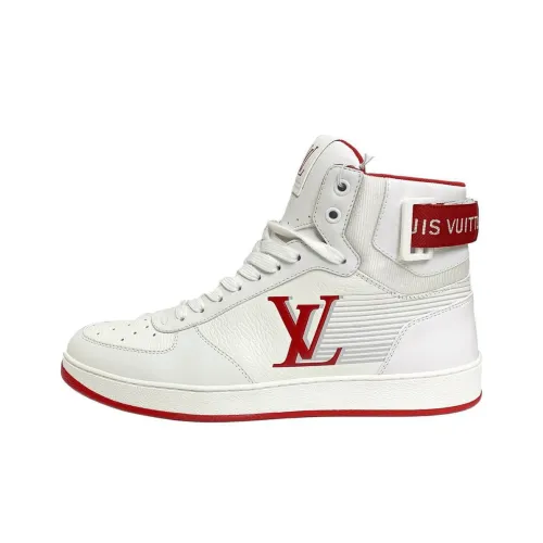 LOUIS VUITTON Высокие кроссовки для скейтбординга Мужские Белый Красный