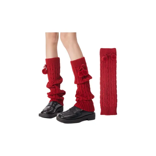 JIAZINI Колено Высокие Носки Женские 1 Пачка Красные
