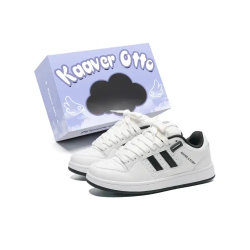 KAAVER OTTO Износостойкий и Легкий Низкие Кроссовки для скейтбординга Унисекс Белый Черный