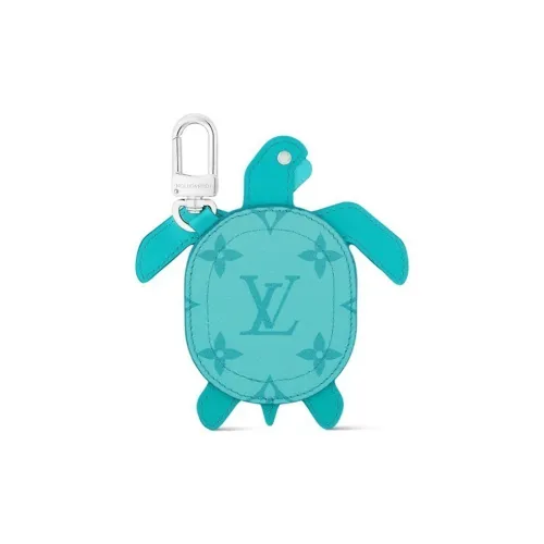 LOUIS VUITTON Коровья кожа Цвет холста Ключницы для женщин Синий