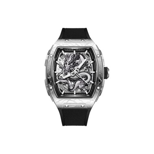 BOUX Автоматический механический механизм Мужские часы 51mm*45mm*13mm Скелет