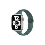 Маленькая круглая подвеска, силикон, складной, магнитный, сосновый зеленый.