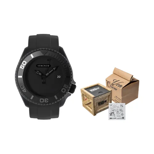 VENCREW Torpedo[Черный воин] Механические часы Мужские часы Черный циферблат
