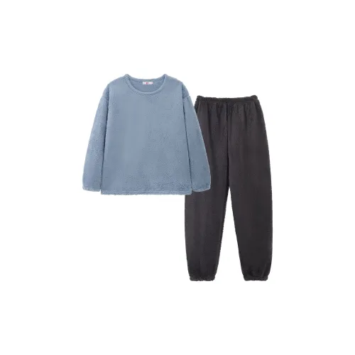 WANANNI Пижамный комплект женский темно-небесно-синий