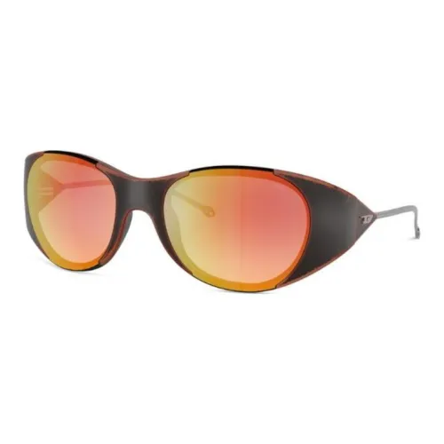 DIESEL Металлический Ацетат Овалные Солнцезащитные Очки Женские Умбра