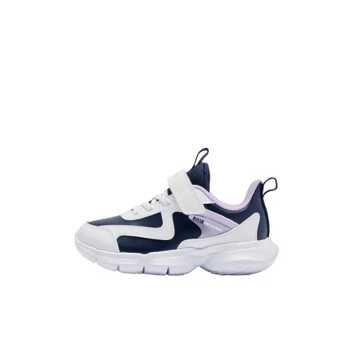 QIAODAN Slip-resistant Abrasion-resistant Low Top Детская беговая обувь Синие Белые для детей 3-7 лет