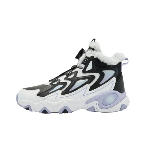 QIAODAN Детская повседневная обувь Высокий топ Черный/Jordan Белый Школьный возраст