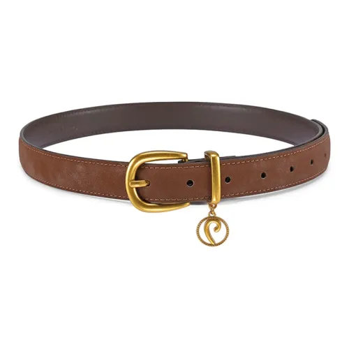 PIERRE CARDIN Коровья кожа Женский ремень Женский Коричневый 2,4CM