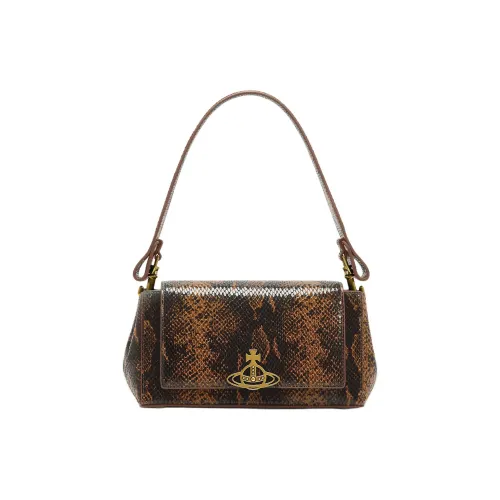 Vivienne Westwood Hazel Кожа Одно Плечо Сумка Средний Женский Темно-умбровый