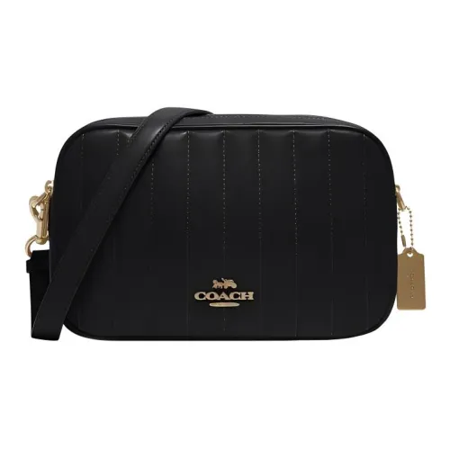 COACH Jes Кожа Camera Сумка Сумка через плечо Средняя Женская Черная