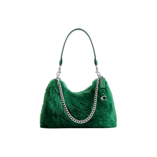 COACH Juliet Shearling One Shoulder Bag Medium Women's Green COACH Juliet Овчина Одно Плечо Сумка Средний Женский Зеленый
