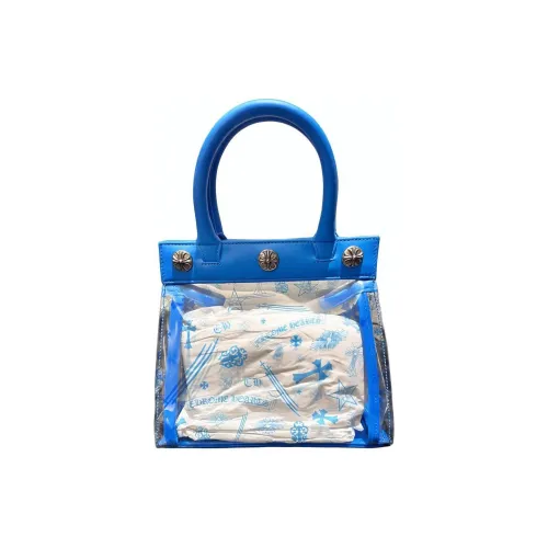 Chrome Hearts ПВХ и кожа с отделкой Сумка для покупок Одно плечо Маленькая Женская Синяя