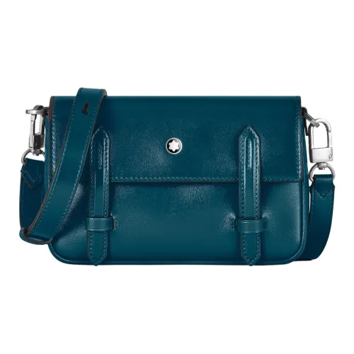 MONTBLANC Meisterstuck Full Коровья кожа крупнозернистая Курьерская сумка Сумка через плечо Мини Мужская Кипр Синий