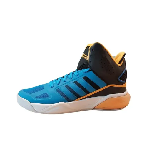 Adidas Cloudfoam Slip-resistant Abrasion-resistant MID Топ Баскетбольные кроссовки Мужской Синий