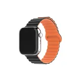 Apple Silicone Magnetic Loop Clasp, Black & Orange  
Яблоко, силикон, магнитный петля, застежка, черный и оранжевый
