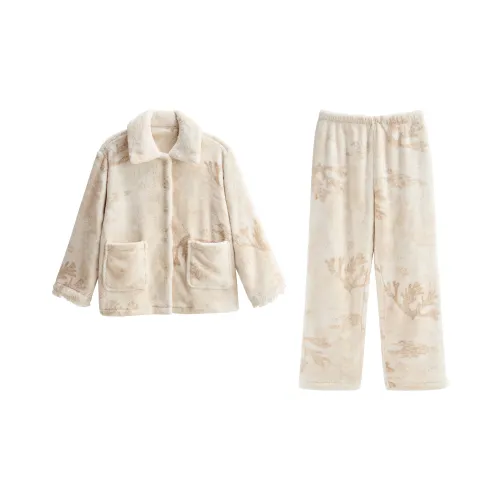 XUANZHITING Пижамный комплект женский абрикосовый