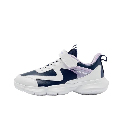 QIAODAN Детская повседневная обувь Низкий топ Спокойный синий/Джордан-белый Для школьников