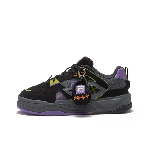FILA FUSION BANK II Скейтборд Кроссовки Низкие Черный/Фиолетовый Сердце Женские
