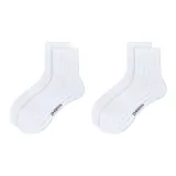 2 пачки (белые) носки без рисунка