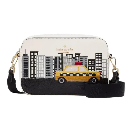 Kate Spade Поливинилхлорид Camera Сумка Сумка через плечо Мини Женская Яичный белый Meringue Композитный