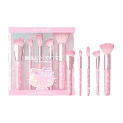 WET N WILD x Hello Kitty Розовые Кисти для макияжа Портативные Смешанные 5 шт