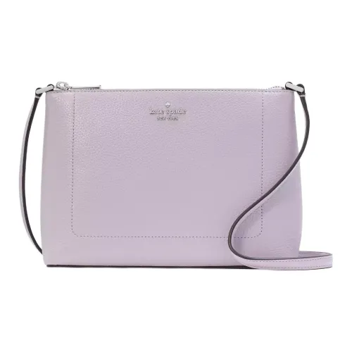 Kate Spade Leila Litchi Grain Leather Crossbody Bag Medium Women's Purple Mist
