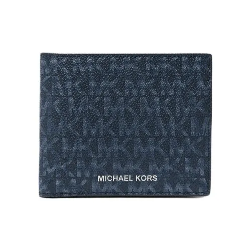 MICHAEL KORS Greyson Покрытый холст Кошелек Мужской Светло-синий