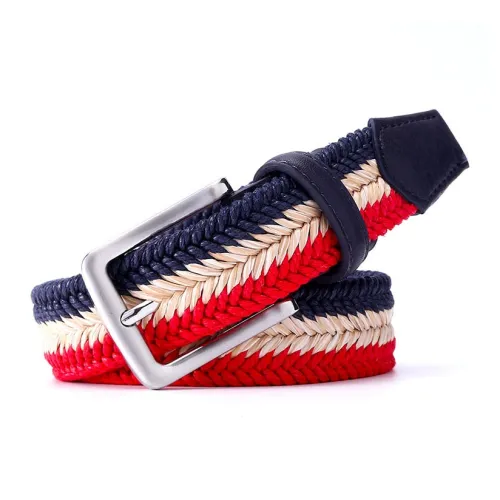 JEANSWEST Восковая нить Солома Смесь Ремень Мужской 3,5 см