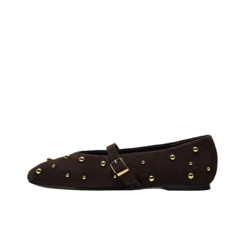 ZARA Туфли Мэри Джейн Коричневые Женские