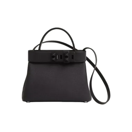 HERMES Коровья кожа Togo Swift Кожа Сумка через плечо Сумка Женская Черная