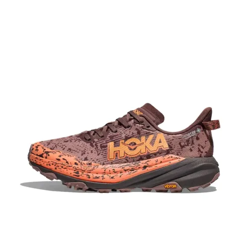 HOKA ONE ONE SPEEDGOAT 6 Беговые кроссовки Низкий топ Умбра/Оранжевый Женские