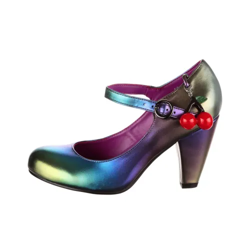 IRREGULAR CHOICE Вишня Champ Грубый каблук Туфли Мэри Джейн 8,5 см Женские Многоцветные