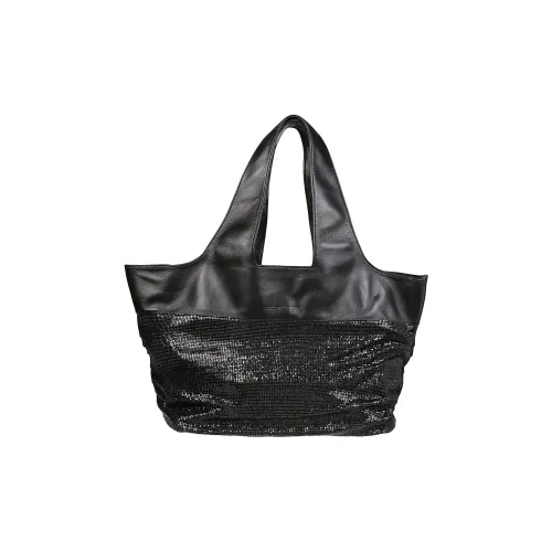 Paco Rabanne Lambskin Tote Bag Shopping Bag Handbag Shoulder Bag Women's Black
