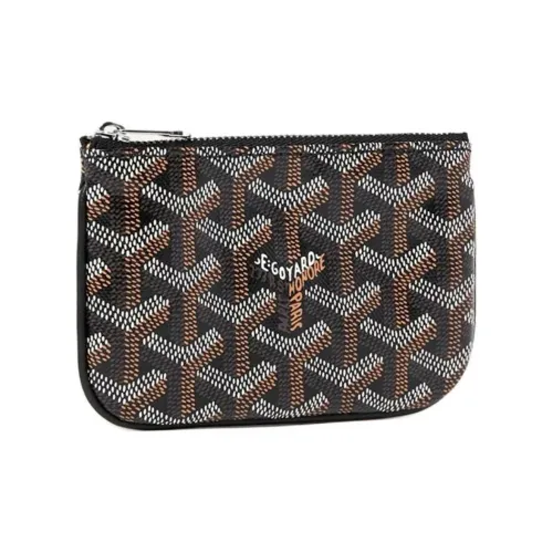 GOYARD Холст Телячья кожа Key Pouch Унисекс Черный