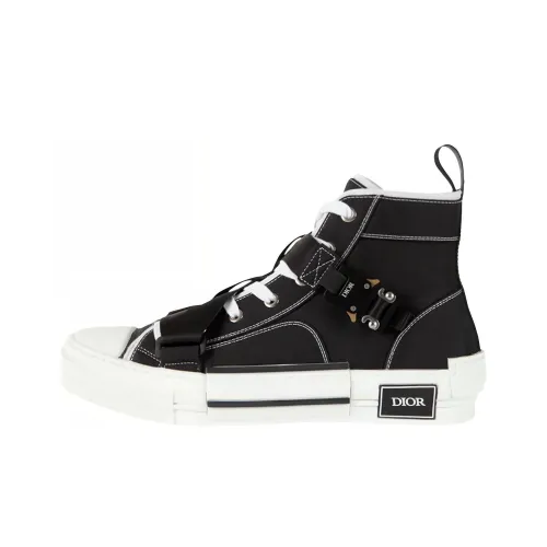 DIOR B23 RIPSTOP Высокие Кеды Мужские Черно-Белые