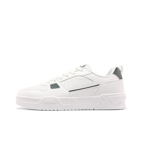 361° Slip-resistant Abrasion-resistant Low-top Skateboard Shoes Men's White Green 361° Противоскользящие Износостойкие Низкие Кеды для Скейтбординга Мужские Белые Зеленые