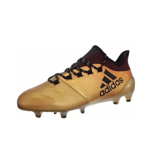 Adidas FG Твердый грунт противоскользящие устойчивые к истиранию футбольные бутсы мужские золото-черный