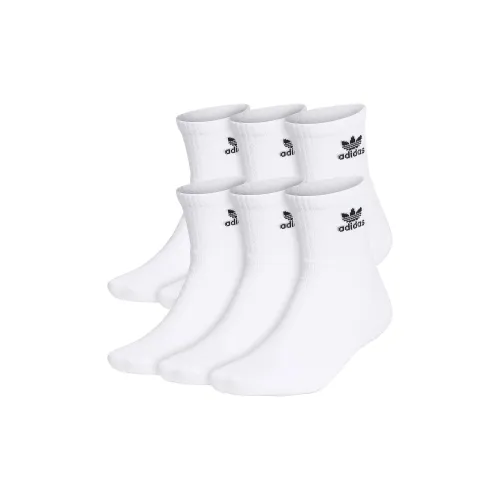 Adidas Originals Высокие носки Мужские 6 пар белые