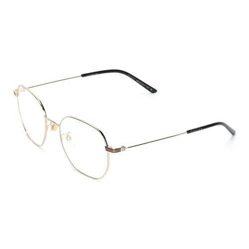 GUCCI Металл Нерегулярная форма OPTICAL Очки Мужской Золотой