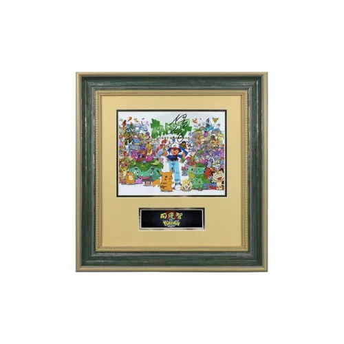 Three For Pokémon Pokémon Подписанная и аутентифицированная фотография Сатоси Тадзири в рамке с сертификатом SA аниме мерч